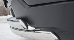 16 849 р. Защита переднего бампера (2 трубыØ75х42 мм, нержавейка) Russtal Jeep Grand Cherokee WK2 дорестайлинг (2010-2013)  с доставкой в г. Пермь. Увеличить фотографию 3