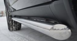 70 999 р. Защита порогов из круглой трубы диаметром 63 мм Russtal Jeep Grand Cherokee WK2 дорестайлинг (2010-2013) (Защита порогов с со скосами на торцах (вариант 1))  с доставкой в г. Пермь. Увеличить фотографию 3