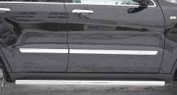 70 999 р. Защита порогов из круглой трубы диаметром 63 мм Russtal Jeep Grand Cherokee WK2 дорестайлинг (2010-2013) (Защита порогов с со скосами на торцах (вариант 1))  с доставкой в г. Пермь. Увеличить фотографию 5