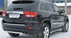 12 549 р. Одинарная защита заднего бампера из трубы диаметром 63 мм SLITKOFF Jeep Grand Cherokee WK2 дорестайлинг (2010-2013)  с доставкой в г. Пермь. Увеличить фотографию 3