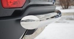 6 699 р. Одинарная защита заднего бампера из трубы диаметром 76 мм SLITKOFF Jeep Grand Cherokee WK2 дорестайлинг (2010-2013)  с доставкой в г. Пермь. Увеличить фотографию 2
