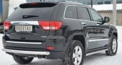 6 699 р. Одинарная защита заднего бампера из трубы диаметром 76 мм SLITKOFF Jeep Grand Cherokee WK2 дорестайлинг (2010-2013)  с доставкой в г. Пермь. Увеличить фотографию 3