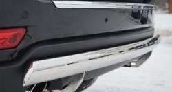 11 599 р. Защита заднего бампера (Ø75x42 мм, нержавейка) Russtal Jeep Grand Cherokee WK2 дорестайлинг (2010-2013)  с доставкой в г. Пермь. Увеличить фотографию 2