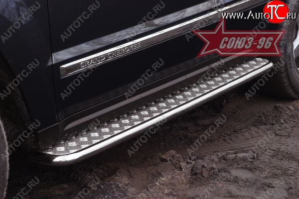 15 434 р. Защита переднего бампера одинарная Souz-96 (d60). Jeep Grand Cherokee WK (2004-2010)  с доставкой в г. Пермь