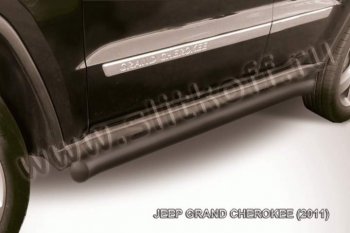Защита порогов из труб d76 Slitkoff (с гибами) Jeep Grand Cherokee  WK2 (2010-2013) дорестайлинг