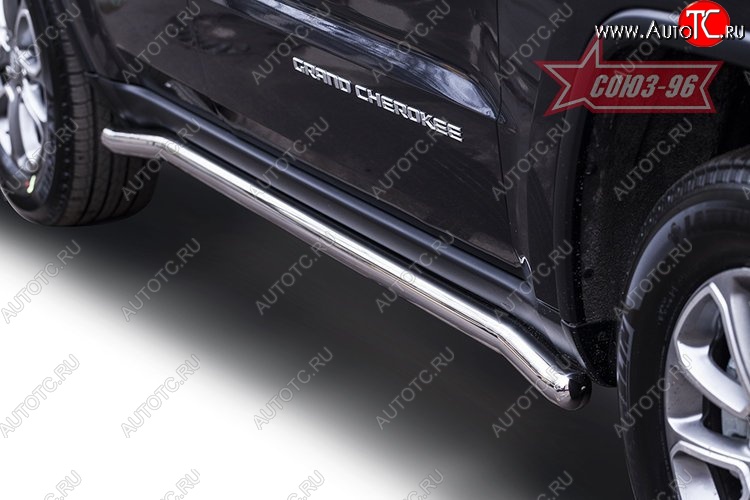 12 734 р. Защита порогов Souz-96 (d60)  Jeep Grand Cherokee  WK2 (2010-2013) дорестайлинг  с доставкой в г. Пермь