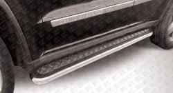 Защита порогов из трубы с листом d57 Slitkoff (усиленная) Jeep Grand Cherokee  WK2 (2010-2013) дорестайлинг