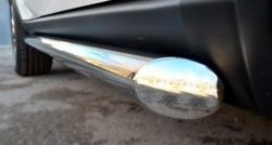 70 999 р. Защита порогов из круглой трубы диаметром 63 мм Russtal Jeep Grand Cherokee WK2 дорестайлинг (2010-2013) (Защита порогов с со скосами на торцах (вариант 1))  с доставкой в г. Пермь. Увеличить фотографию 3