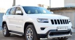 24 649 р. Широкая защита порогов SLITKOFF  Jeep Grand Cherokee  WK2 (2010-2013) дорестайлинг  с доставкой в г. Пермь. Увеличить фотографию 4