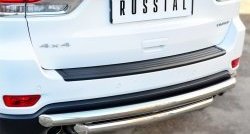 17 699 р. Защита заднего бампера (2 трубы Ø63 мм, дуги, нержавейка) SLITKOFF  Jeep Grand Cherokee  WK2 (2013-2018) 1-ый рестайлинг  с доставкой в г. Пермь. Увеличить фотографию 2