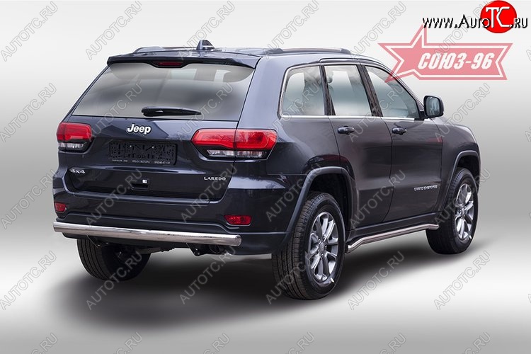 13 679 р. Защита заднего бампера Souz-96 рестайлинг (овал 75х42) Jeep Grand Cherokee WK2 дорестайлинг (2010-2013)  с доставкой в г. Пермь