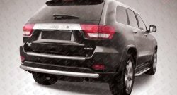 Защита заднего бампера из длинной трубы диаметром 57 мм Slitkoff Jeep Grand Cherokee  WK2 (2010-2013) дорестайлинг