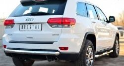 14 599 р. Одинарная защита заднего бампера из трубы диаметром 76 мм SLITKOFF Jeep Grand Cherokee WK2 дорестайлинг (2010-2013)  с доставкой в г. Пермь. Увеличить фотографию 4
