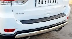 15 999 р. Защита заднего бампера (Ø75x42 мм, нержавейка) SLITKOFF  Jeep Grand Cherokee  WK2 (2013-2018) 1-ый рестайлинг  с доставкой в г. Пермь. Увеличить фотографию 2