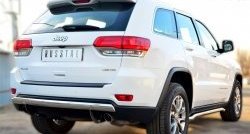 15 999 р. Защита заднего бампера (Ø75x42 мм, нержавейка) SLITKOFF  Jeep Grand Cherokee  WK2 (2013-2018) 1-ый рестайлинг  с доставкой в г. Пермь. Увеличить фотографию 3