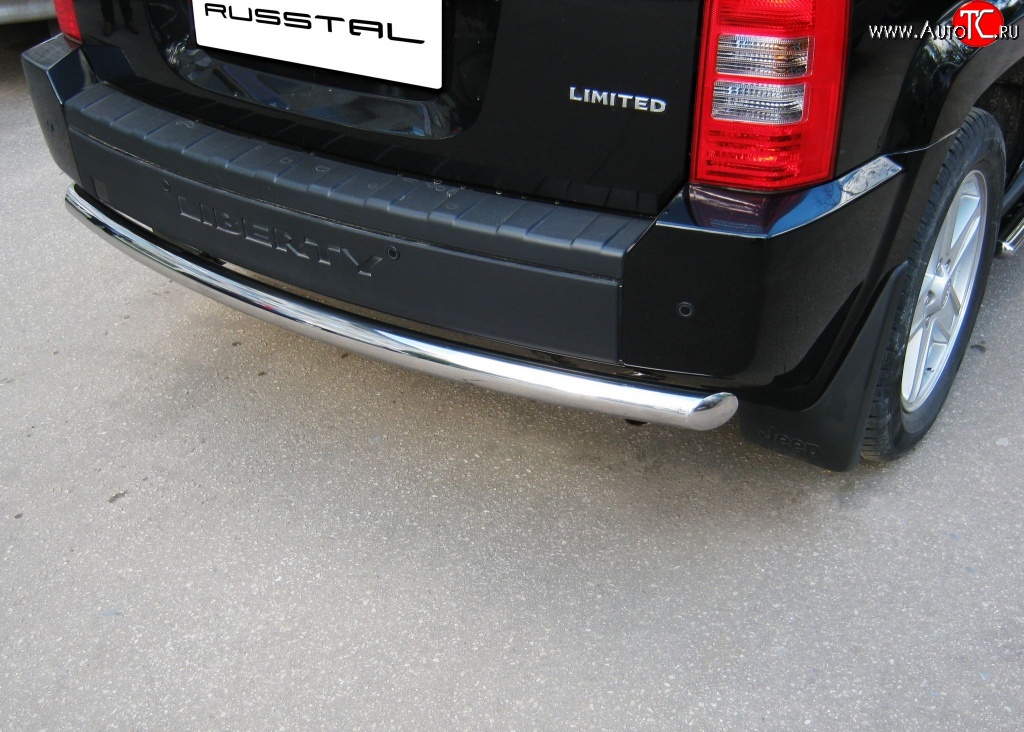 12 349 р. Одинарная защита заднего бампера из трубы диаметром 76 мм Russtal Jeep Liberty KK (2007-2013)  с доставкой в г. Пермь