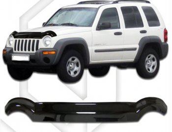 Дефлектор капота CA-Plastic Jeep Liberty  KJ (2001-2007) дорестайлинг, рестайлинг