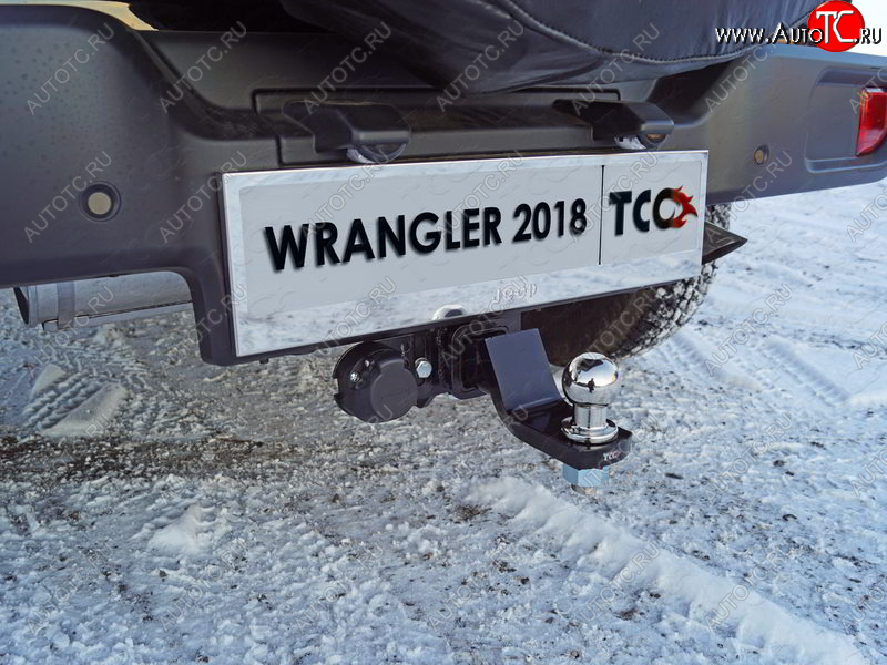 12 849 р. Фаркоп (тягово-сцепное устройство) TCC (2.0T) Jeep Wrangler JL 3 дв. дорестайлинг (2018-2024) (Оцинкованный, шар E - оцинкованный)  с доставкой в г. Пермь