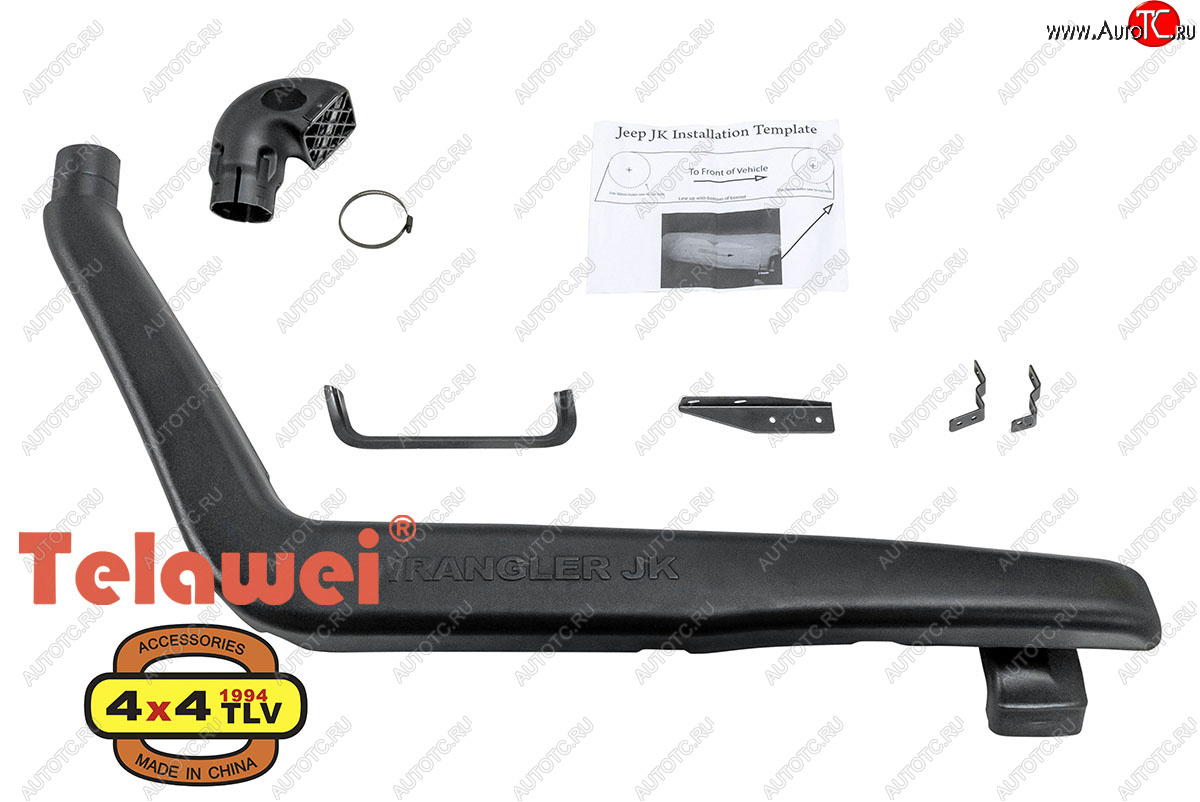 8 179 р. Шноркель Telawei (2.8D, 3.8 V6)  Jeep Wrangler  JK (2006-2010) 3 дв. дорестайлинг  с доставкой в г. Пермь