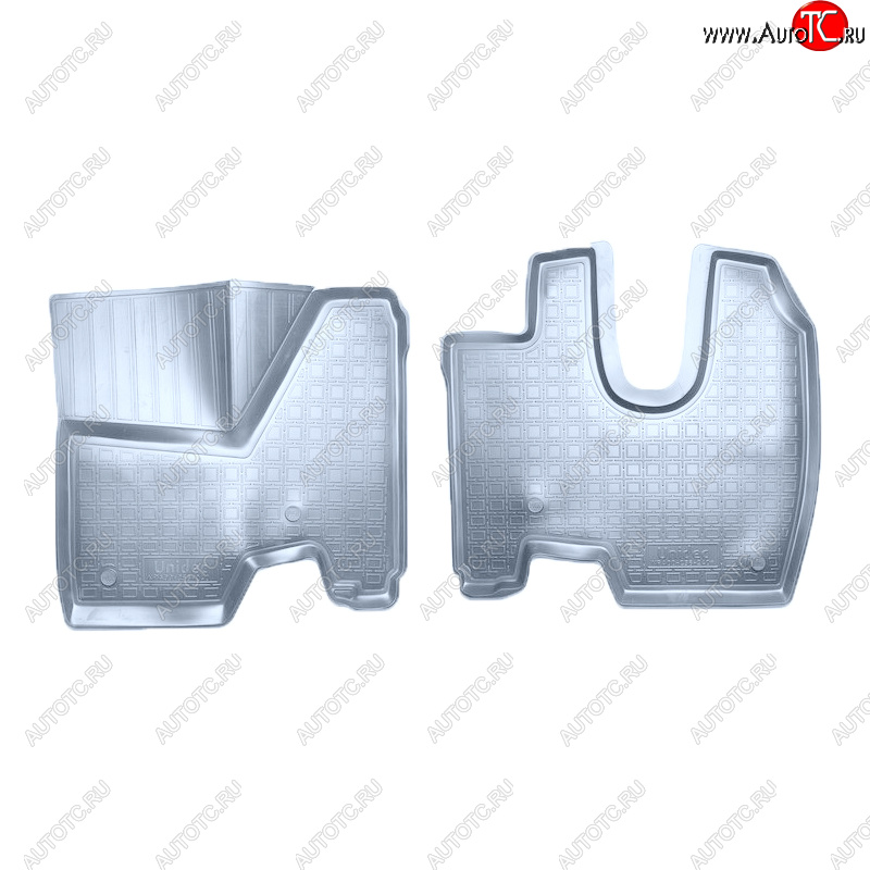 1 839 р. Коврики салона Norplast Unidec  Mercedes-Benz Axor (2007-2012), КамАЗ 5490 (2013-2025) (Цвет: серый)  с доставкой в г. Пермь