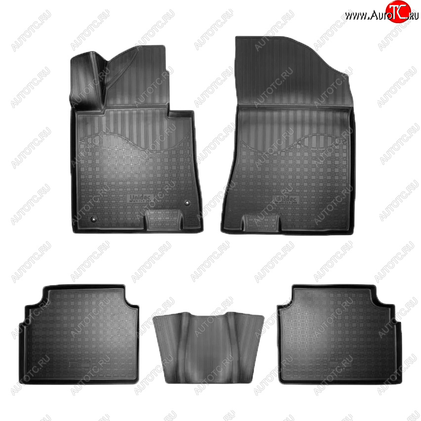2 569 р. Коврики салона Norplast KIA K5 DL (2019-2022) (Цвет: черный)  с доставкой в г. Пермь