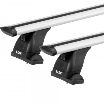14 889 р. Багажник на крышу без рейлингов сборе LUX  KIA K5  DL (2019-2022) (дуги аэро-трэвэл 130 см, без замка, серебро)  с доставкой в г. Пермь. Увеличить фотографию 2