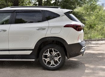 11 549 р. Защита заднего бампера (Ø75x42 мм, нержавейка) Russtal KIA Seltos (2019-2025)  с доставкой в г. Пермь. Увеличить фотографию 3