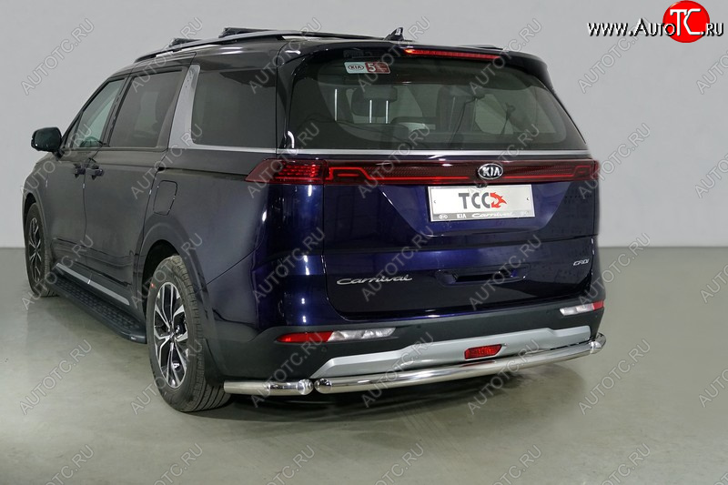 18 499 р. Защита заднего бампера (уголки) 2WD 2.2D ТСС 60,3мм  KIA Carnival  KA4 (2020-2025) минивэн дорестайлинг, минивэн рестайлинг (короткие)  с доставкой в г. Пермь