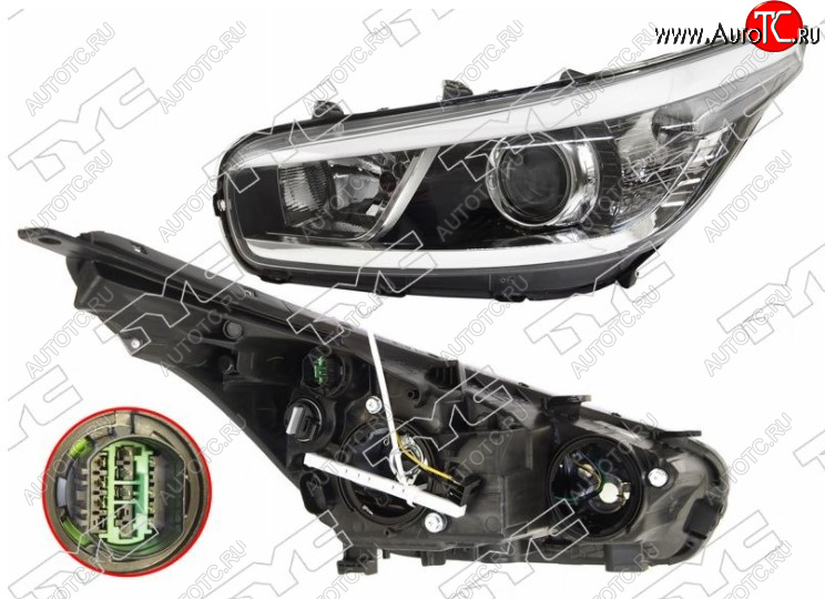 15 599 р. Левая фара передняя TYC (галоген) KIA Ceed 2 JD дорестайлинг, хэтчбэк (2012-2015)  с доставкой в г. Пермь