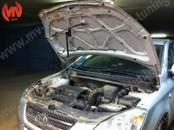 Упор капота MV-Tuning (одинарный; без кронштейна) KIA Ceed  1 ED (2006-2010) дорестайлинг универсал, дорестайлинг, хэтчбэк 5 дв.