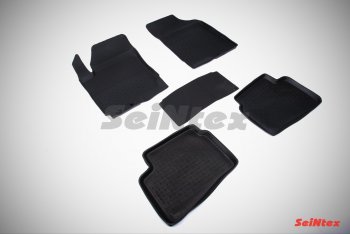 Коврики в салон SeiNtex (резина, высокий бортик) KIA Ceed  1 ED (2006-2012) дорестайлинг универсал, дорестайлинг, хэтчбэк 5 дв., рестайлинг универсал, рестайлинг, хэтчбэк 5 дв. (Цвет: черный)