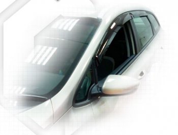 1 899 р. Дефлектора окон CA-Plastic  KIA Ceed  2 JD (2012-2018) дорестайлинг универсал, рестайлинг универсал (серия Classic полупрозрачный, Без хром молдинга)  с доставкой в г. Пермь. Увеличить фотографию 2