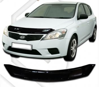 Дефлектор капота CA-Plastic KIA Ceed  1 ED (2010-2012) рестайлинг, хэтчбэк 5 дв.