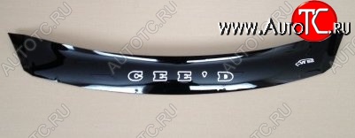 999 р. Дефлектор капота (рестайлинг) Russtal (короткий) KIA Ceed 1 ED дорестайлинг, хэтчбэк 5 дв. (2006-2010)  с доставкой в г. Пермь