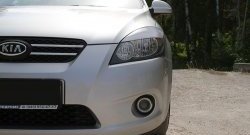 919 р. Реснички на фары RA  KIA Ceed  1 ED (2006-2010) дорестайлинг универсал, дорестайлинг, хэтчбэк 5 дв. (Поверхность глянец (под окраску), Неокрашенные)  с доставкой в г. Пермь. Увеличить фотографию 3