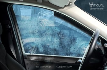 Дефлектора окон Vinguru (накладные) KIA Ceed 1 ED рестайлинг, хэтчбэк 5 дв. (2010-2012)