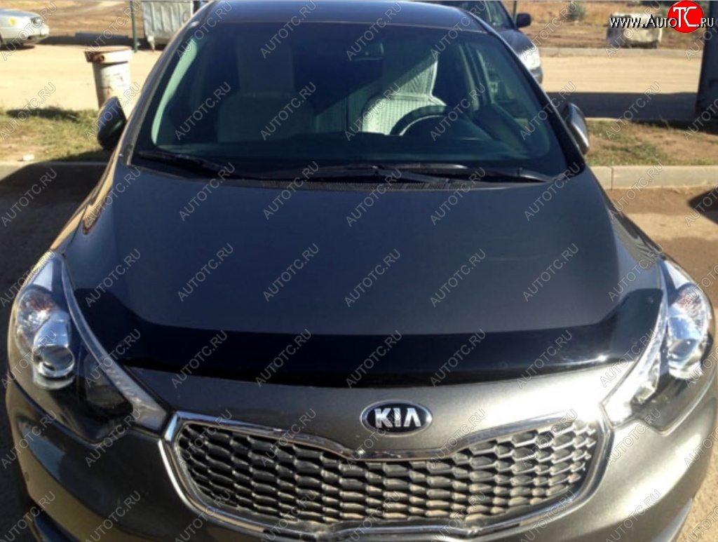 569 р. Дефлектор капота SIM KIA Cerato 3 YD дорестайлинг седан (2013-2016)  с доставкой в г. Пермь