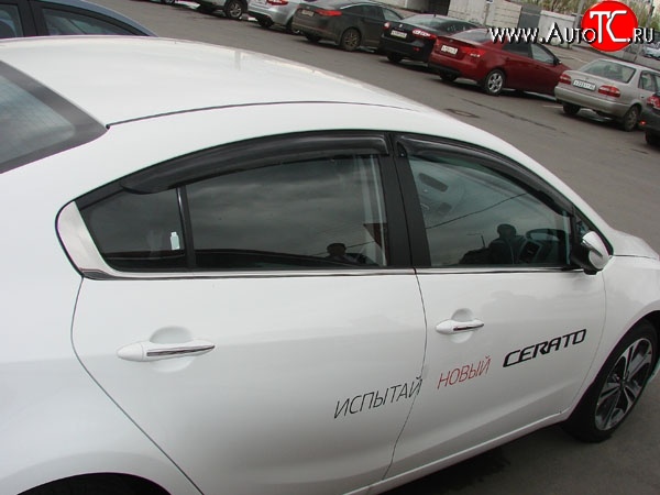 3 199 р. Дефлекторы окон (ветровики) 4 шт. Novline KIA Cerato 3 YD дорестайлинг седан (2013-2016)  с доставкой в г. Пермь