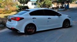 5 499 р. Накладки на задний бампер Drive  KIA Cerato  3 YD (2013-2016) дорестайлинг седан (Неокрашенная)  с доставкой в г. Пермь. Увеличить фотографию 2