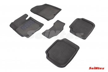 Комплект 3D ковриков в салон (ворсовые / серые) Seintex KIA Cerato  3 YD (2013-2019) дорестайлинг седан, рестайлинг седан