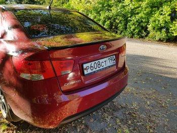 3 399 р. Лип спойлер АВТОКРАТ KIA Cerato 2 TD седан (2008-2013) (Неокрашенный)  с доставкой в г. Пермь. Увеличить фотографию 2