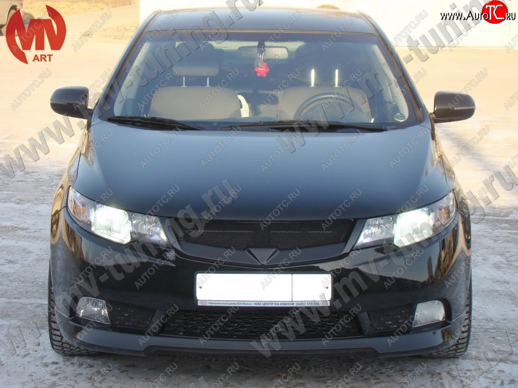2 999 р. Решетка радиатора (без сетки) MV-Tuning KIA Cerato 2 TD седан (2008-2013) (Неокрашенная)  с доставкой в г. Пермь