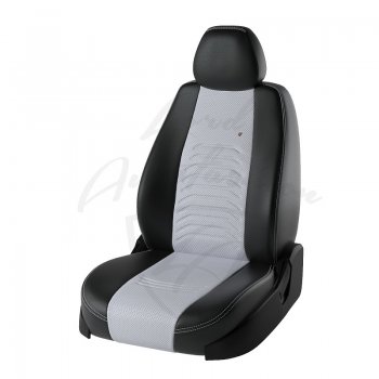 Чехлы для сидений (к-я Comfort) Lord Autofashion Денвер (экокожа) KIA Cerato 2 TD седан (2008-2013) (Чёрный, вставка белая)