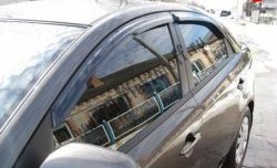 Дефлекторы окон (ветровики) Novline 4 шт KIA Cerato  1 LD (2003-2008) седан дорестайлинг, хэтчбэк, седан рестайлинг