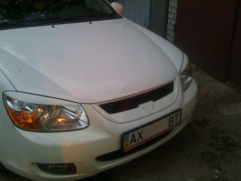 1 149 р. Реснички на фары CT KIA Cerato 1 LD седан дорестайлинг (2003-2007) (Неокрашенные)  с доставкой в г. Пермь. Увеличить фотографию 2