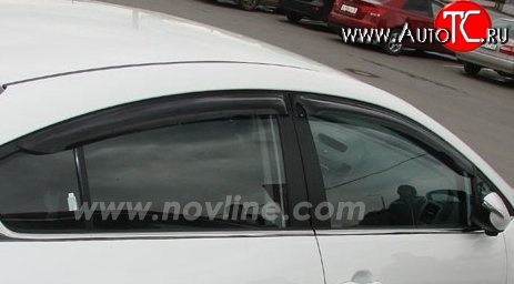 593 р. Комплект дефлекторов окон (ветровиков) 4 шт. Novline KIA Cerato 2 TD седан (2008-2013)  с доставкой в г. Пермь