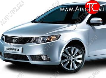 4 599 р. Левое крыло SAT (Тайвань) KIA Forte седан (2008-2013) (Неокрашенное)  с доставкой в г. Пермь