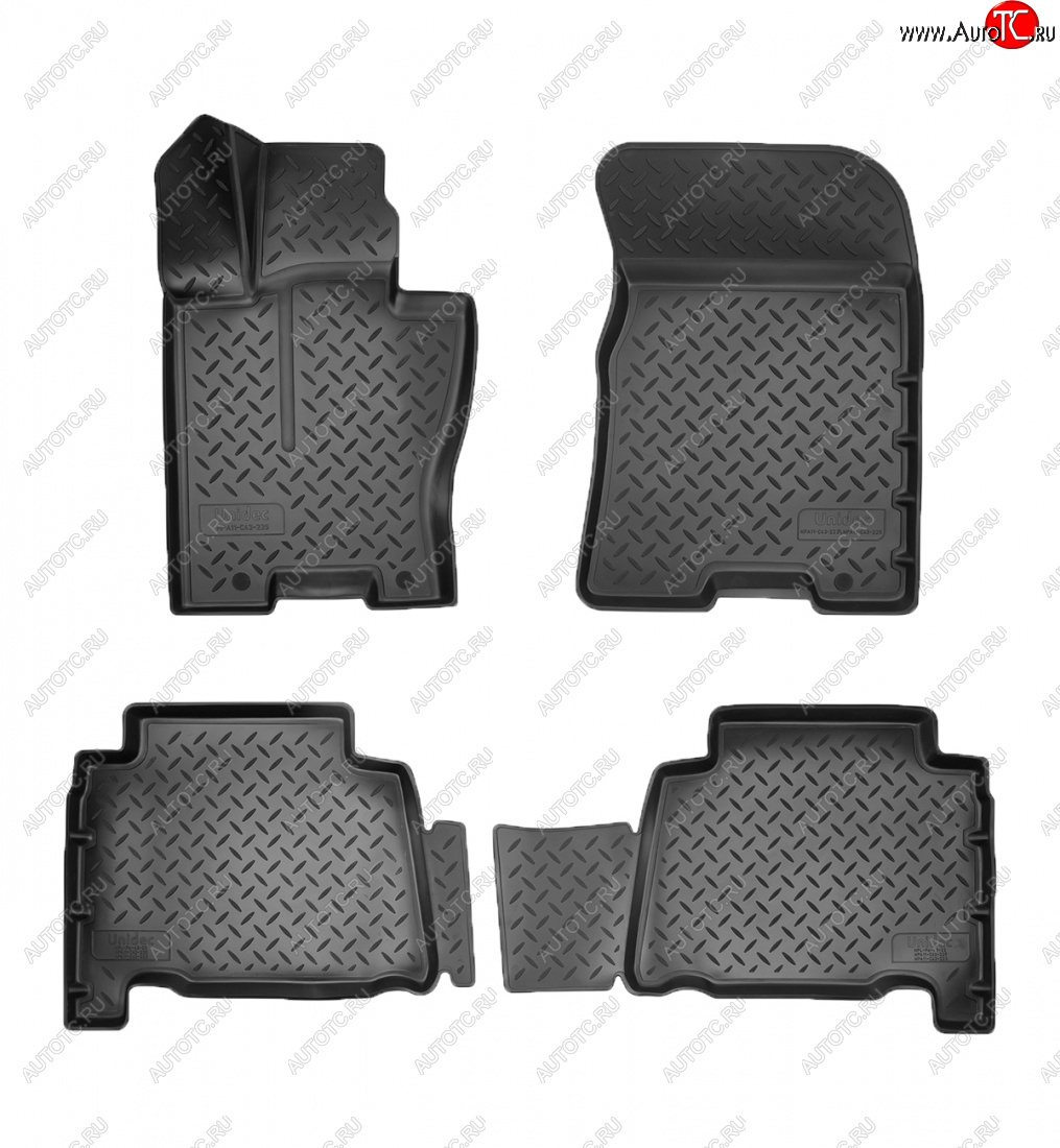2 499 р. Коврики салона Norplast Unidec (с напольной педалью) KIA Mohave HM2 (2019-2022) (черные)  с доставкой в г. Пермь
