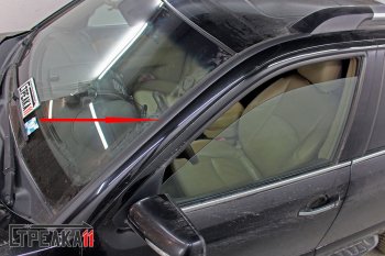 1 699 р. Водостоки (дефлектора) лобового стекла Стрелка 11  KIA Mohave  HM (2008-2017) дорестайлинг  с доставкой в г. Пермь. Увеличить фотографию 2
