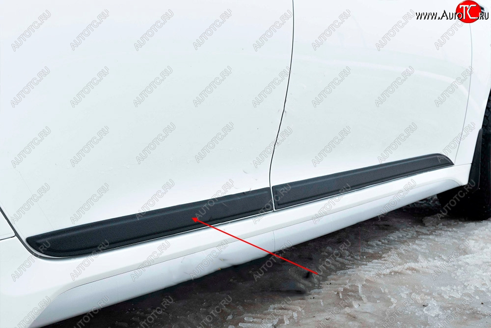 619 р. Молдинг двери RA (задний правый) KIA Optima JF седан рестайлинг (2018-2020) (Поверхность шагрень)  с доставкой в г. Пермь